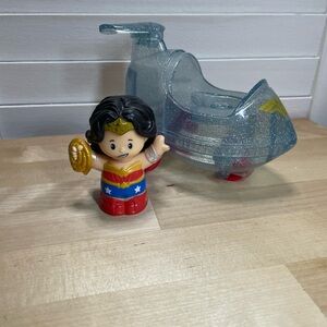 Little People DC Wonder Woman Figure with Invisible Jet Plane